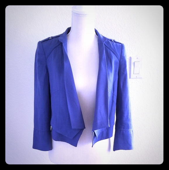 White House Black Market Jackets & Blazers - Periwinkle Cropped Blazer by WHBM